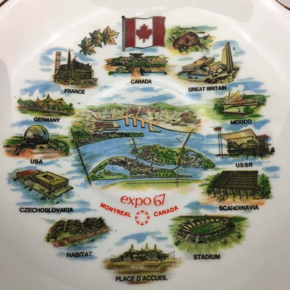 Vtg 1967 Montreal Canada Expo Collectible Dish‎ - Picture 3 of 6